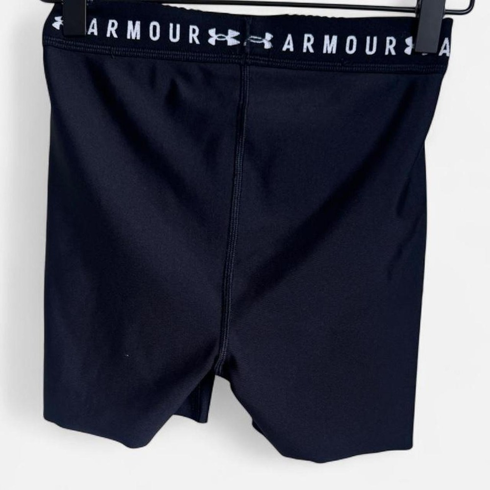 Under Armour Black Spandex Compression Bike Shorts Raw Edge Cut DIY XS - Picture 2 of 5